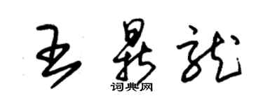 朱錫榮王鼎龍草書個性簽名怎么寫