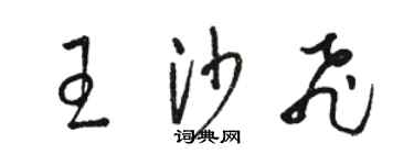 駱恆光王沙飛草書個性簽名怎么寫