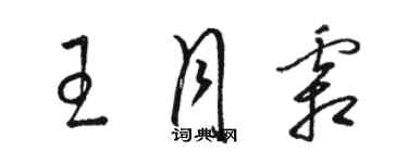 駱恆光王月霜草書個性簽名怎么寫