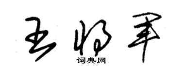 朱錫榮王將軍草書個性簽名怎么寫