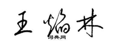 梁錦英王焰林草書個性簽名怎么寫
