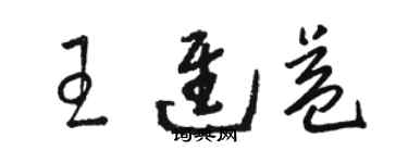 駱恆光王進益草書個性簽名怎么寫