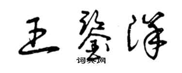 曾慶福王鑑洋草書個性簽名怎么寫