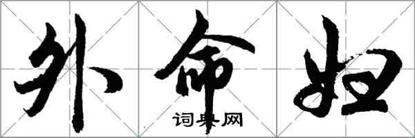 胡問遂外命婦行書怎么寫