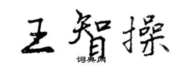 曾慶福王智操行書個性簽名怎么寫