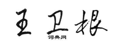 駱恆光王衛根行書個性簽名怎么寫