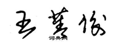 朱錫榮王菁俊草書個性簽名怎么寫