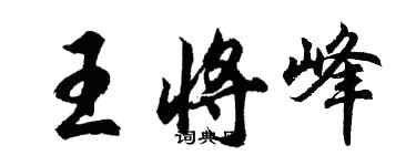 胡問遂王將峰行書個性簽名怎么寫