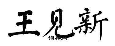 翁闓運王見新楷書個性簽名怎么寫