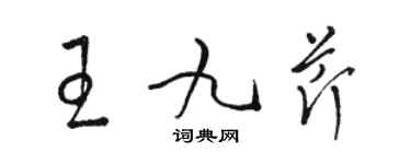 駱恆光王九芹草書個性簽名怎么寫