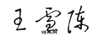 駱恆光王雪陳草書個性簽名怎么寫