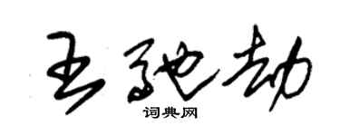 朱錫榮王馳劫草書個性簽名怎么寫