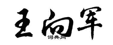 胡問遂王向軍行書個性簽名怎么寫