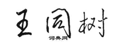 駱恆光王同樹行書個性簽名怎么寫