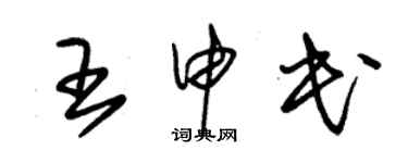 朱錫榮王申民草書個性簽名怎么寫