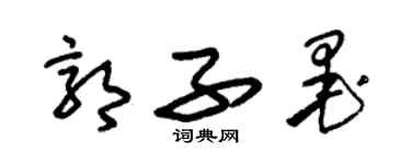 朱錫榮郭子墨草書個性簽名怎么寫