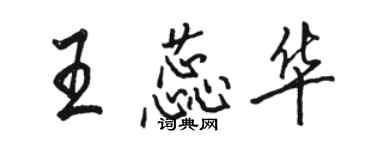 駱恆光王蕊華行書個性簽名怎么寫