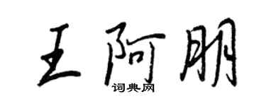 王正良王阿朋行書個性簽名怎么寫