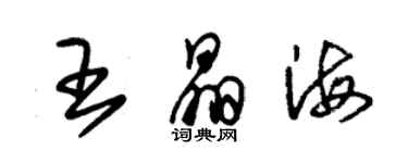 朱錫榮王晶海草書個性簽名怎么寫