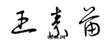 曾慶福王素苗草書個性簽名怎么寫