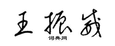 梁錦英王振威草書個性簽名怎么寫