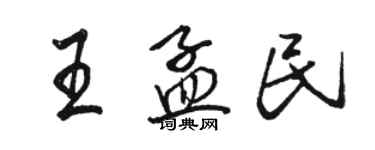 駱恆光王孟民行書個性簽名怎么寫