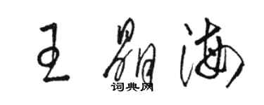 駱恆光王晶海草書個性簽名怎么寫