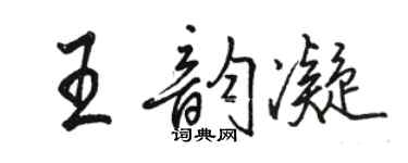 駱恆光王韻凝行書個性簽名怎么寫