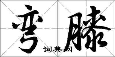 胡問遂彎膝行書怎么寫