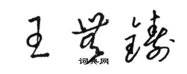 駱恆光王無鑄草書個性簽名怎么寫