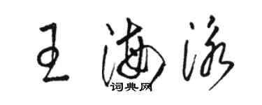 駱恆光王海泳草書個性簽名怎么寫