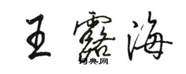 駱恆光王露海行書個性簽名怎么寫