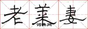 駱恆光老萊妻隸書怎么寫