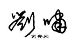 朱錫榮劉嘯草書個性簽名怎么寫