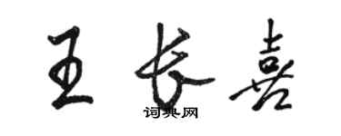 駱恆光王長喜行書個性簽名怎么寫