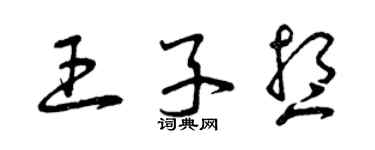 曾慶福王子想草書個性簽名怎么寫