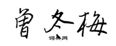 王正良曾冬梅行書個性簽名怎么寫