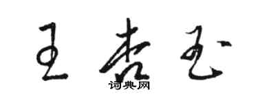 駱恆光王杏玉草書個性簽名怎么寫