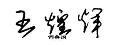 朱錫榮王煌輝草書個性簽名怎么寫