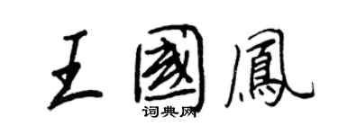 王正良王國鳳行書個性簽名怎么寫