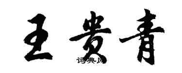 胡問遂王貴青行書個性簽名怎么寫