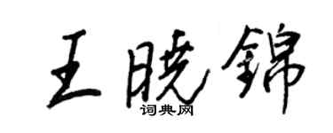 王正良王曉錦行書個性簽名怎么寫