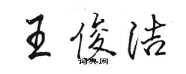 駱恆光王俊潔行書個性簽名怎么寫