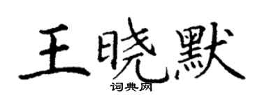 丁謙王曉默楷書個性簽名怎么寫