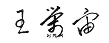 駱恆光王榮宙草書個性簽名怎么寫