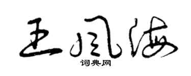 曾慶福王風海草書個性簽名怎么寫