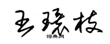 朱錫榮王環枝草書個性簽名怎么寫