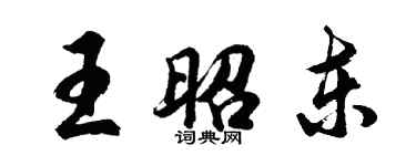 胡問遂王昭東行書個性簽名怎么寫