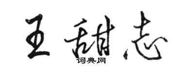 駱恆光王甜志行書個性簽名怎么寫