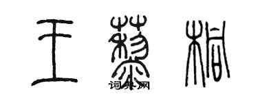 陳墨王藜桐篆書個性簽名怎么寫